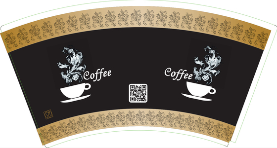 Eco Friendly Virgin Pulp Style Paper Cup Fans Custom Logo PE Coating Wood