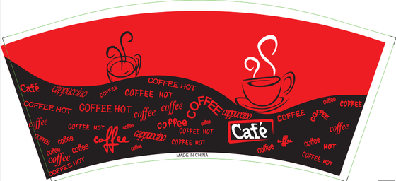 Eco Friendly Virgin Pulp Style Paper Cup Fans Custom Logo PE Coating Wood