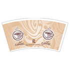 Single PE Coated Paper Coffee Cup Fan 260gsm Disposable Hot Beverage