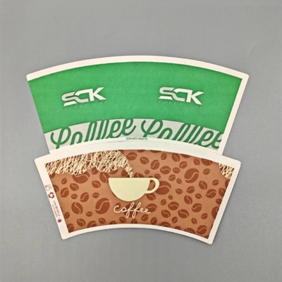 Food Grade Double Side PE Coated Paper Cup Fan For Hot Cups Good Compression