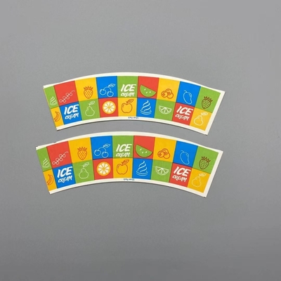 One Sided PE 8oz Paper Cup Fan