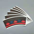 Printed PE Coated Paper Cup Fan 8 Oz Hot Ripple For Coffee Flexo Printing