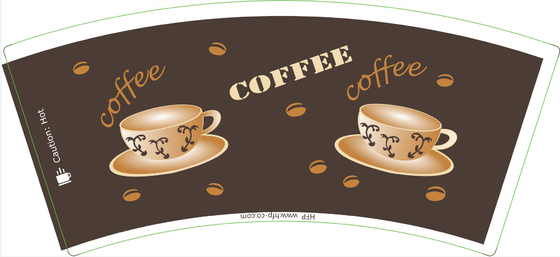 Smooth Surface Paper Cup Fan  Single Side PE Coated Paper Cup  For Custom Size