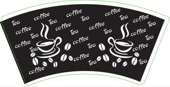 10oz Paper Cup Fan For Disposable  Hot Beverage Custom Logo