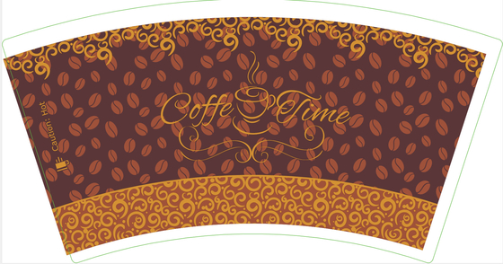 Smooth Surface Paper Cup Fan  Single Side PE Coated Paper Cup  For Custom Size
