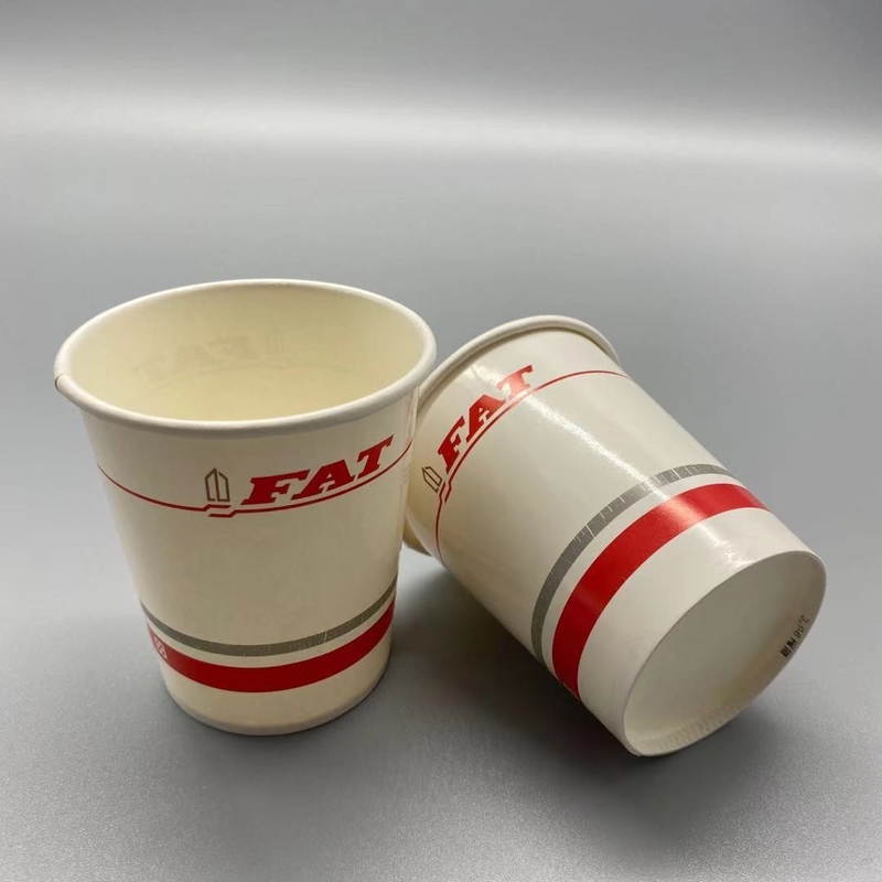 Food Grade 6oz 7oz Recyclable Paper Cups For Juice Flexo Printing