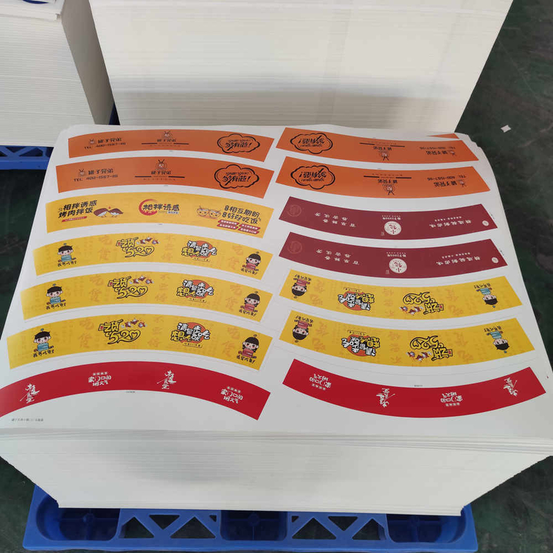 Waterproof Offset Printing Paper Cup Fan PE Coated High Stiffness Non Glaring