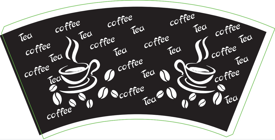 10oz Paper Cup Fan For Disposable  Hot Beverage Custom Logo